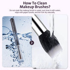 Learn how to clean your ENERGY Concealer Brush: rinse with water, wipe, and air dry naturally for best results.