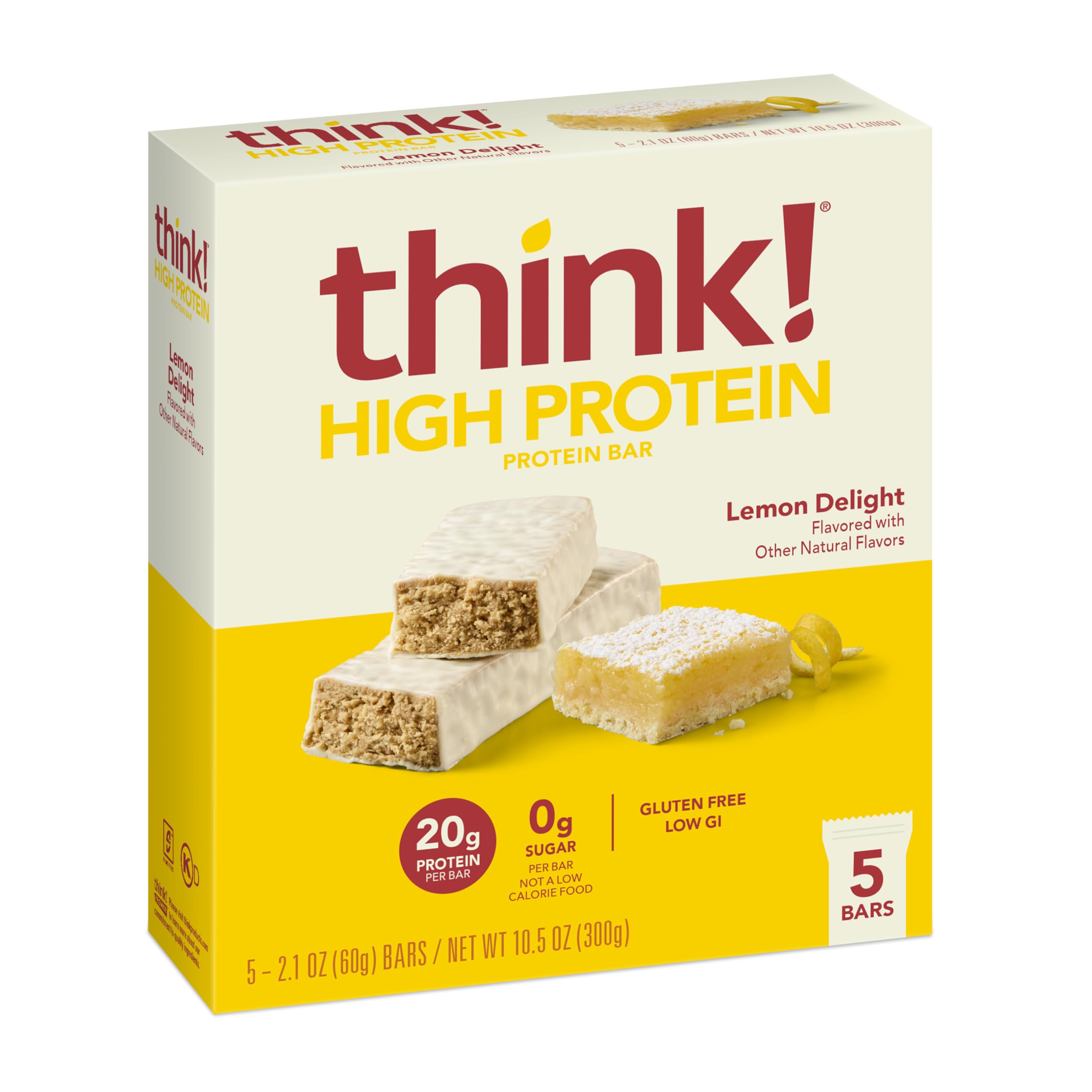 Buy now think! Protein Bars, High Protein Snacks, Gluten Free, Kosher Friendly, Creamy Peanut Butter, Nutrition Bars, 2.1 Oz per Bar, 12 Count (Packaging May Vary) Lemon 30 Count (Pack of 1) at indiglob india