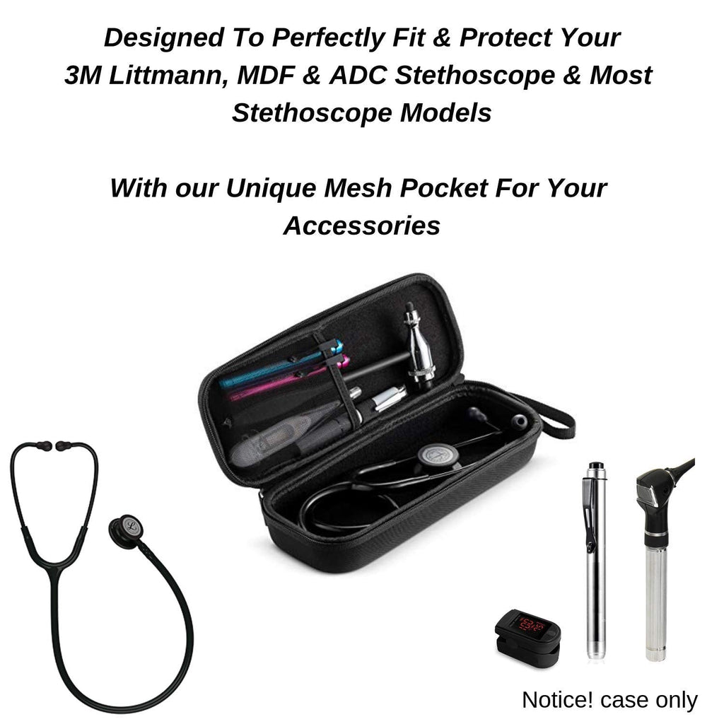 Buy now caseling Stethoscope Case For 3M Littmann Classic III, Lightweight II S.E, Cardiology IV Diagnostic, MDF Acoustica - Hard Case for Medical Tools with Pocket for Nurse Accessories - EVA Nursing Holder at indiglob india