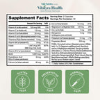 VITAL NUTRITIVE Biotin Hair Growth Vitamins - Hair, Skin & Nails Supplement | Biotin&Vitamin B Complex Blend, Thicker, Stronger Hair, Skin and Nails, Hormone Free, Gluten Free, Non-GMO, 60 Count
