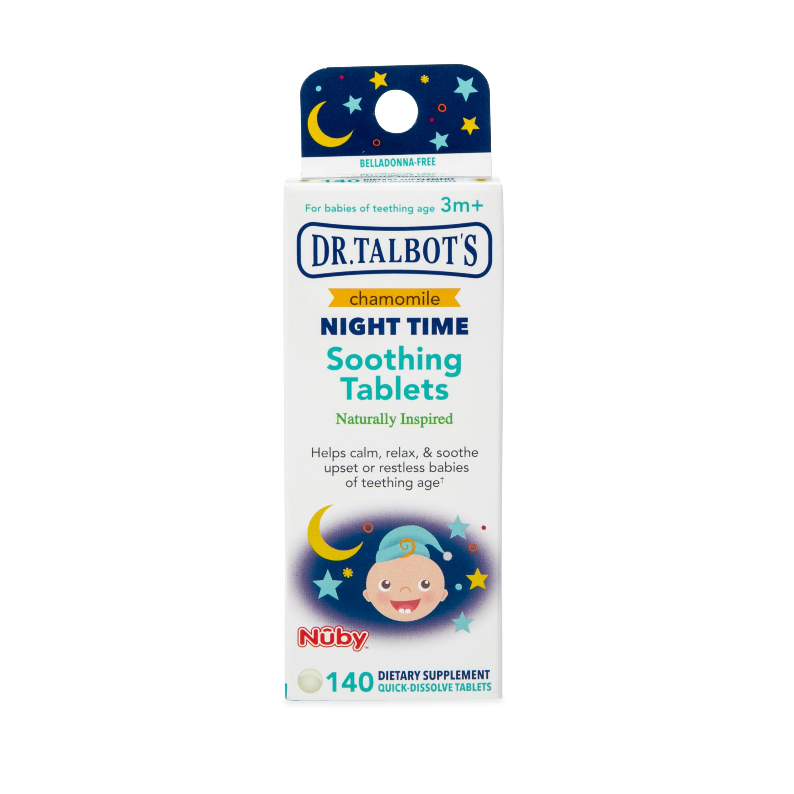 Dr. Talbot's Night Time Chamomile Soothing Tablets - 140 Count | Naturally Inspired - Quick Dissolve