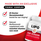 LIPO Ear Ringing Support, Lemon Bioflavonoid Complex, 100 Caplets