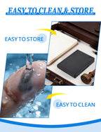 Black Ink Pad, 4 x 2.5 Inch Felt Stamp Pad for Crafts & Office