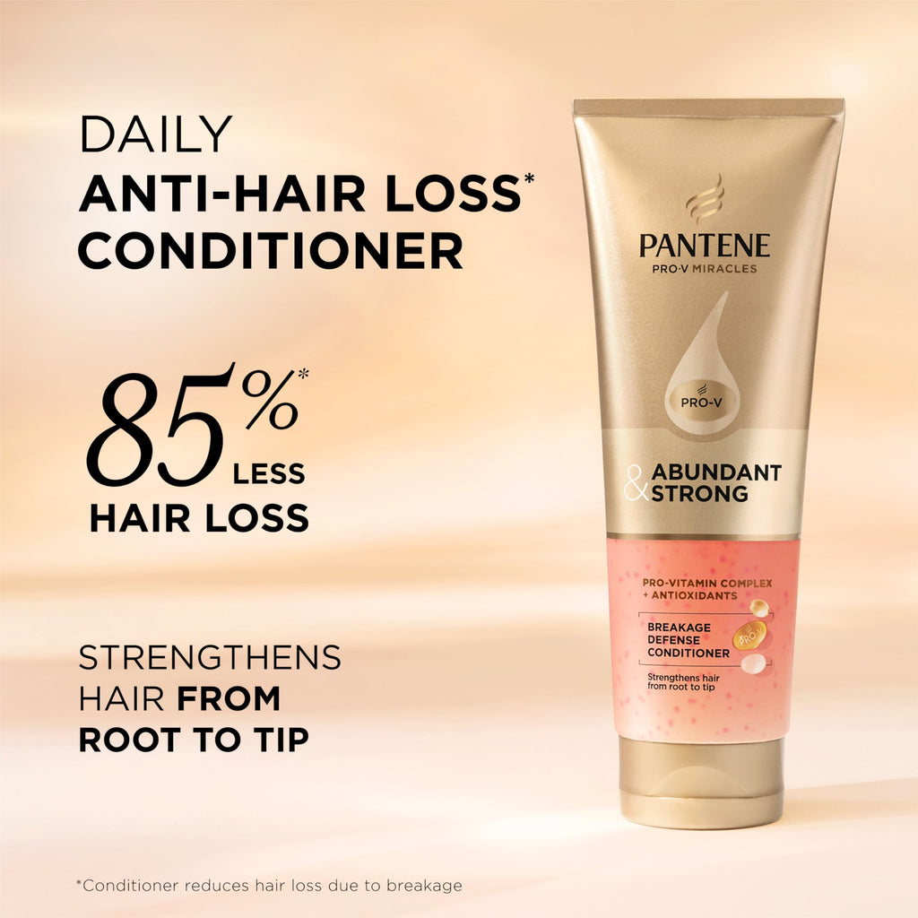 Pantene Abundant & Strong Conditioner, Strengthens Hair from Root to Tip, 8 oz