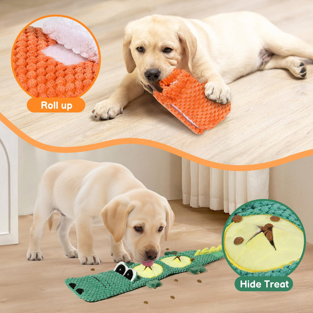 2-Pack Aggressive Chewer Toy, Squeaker & Puzzle, No Stuffing
