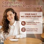 Ceylon Cinnamon with MCT Oil, True Sri Lanka Ceylon Cinnamon Highly Bioavailable Herbal Extract, Energy & Glucose Metabolism Support, Cardiovascular Wellness, Antioxidant Boost, 300 Softgels
