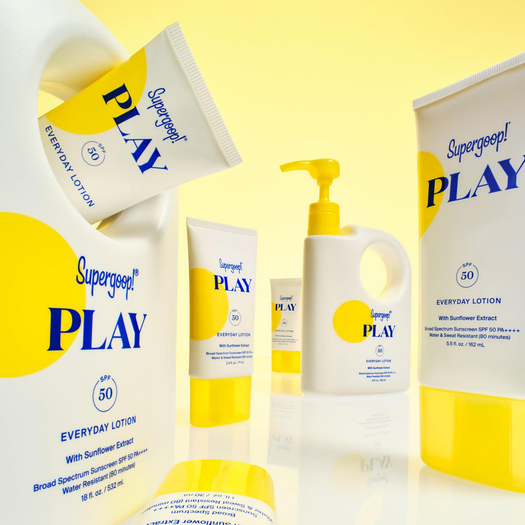 Supergoop! PLAY Everyday Lotion SPF 50 - Broad Spectrum Body & Face Sunscreen - Great for Active Days - Fast Absorbing, Water & Sweat Resistant - 18 fl oz