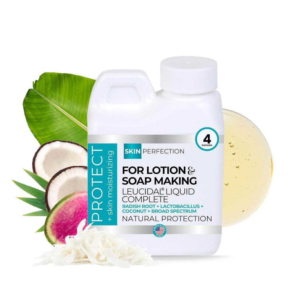Buy now Skin Perfection Leucidal Liquid Complete - Ideal Water Based Moisturizer & Lotion Making Supplies - Natural Preservative Alternative with Root Ferment Filtrate, Lactobacillus & Coconut Fruit Extract 4 Fl Oz (Pack of 1) at indiglob india