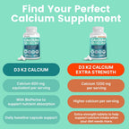PrimeMD 4-in-1 Calcium 1200mg, Vitamin D3 K2 5000IU, Vegan Non-GMO, 120ct | Bone Health and Everyday Vitality Support, Extra Strength Calcium with Vitamin D3 and K2, Vegan, Non-GMO, Calcium Supplement