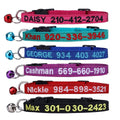 WFRLQ Cat Collar,Personalized Embroidered Nylon Cat ID Collars with Bell - Custom Text with Pet Name and Phone Number … (Cat Collar)