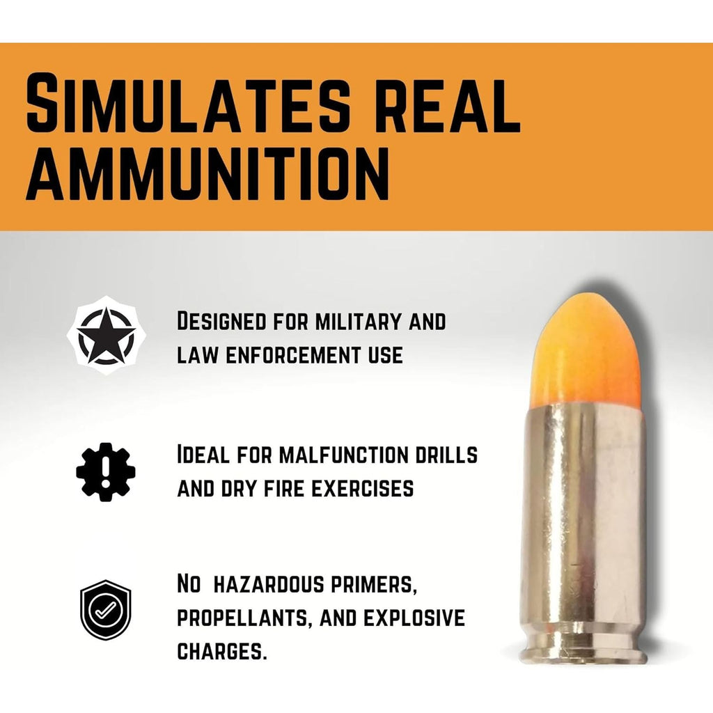 Buy now ST Action Pro 9mm Snap Caps – 10 Pack Inert Dummy Rounds for Dry Fire, Reloading & Malfunction Drills – Orange Insert, Safe & Reusable – Veteran-Owned, Manufactured in USA at indiglob india