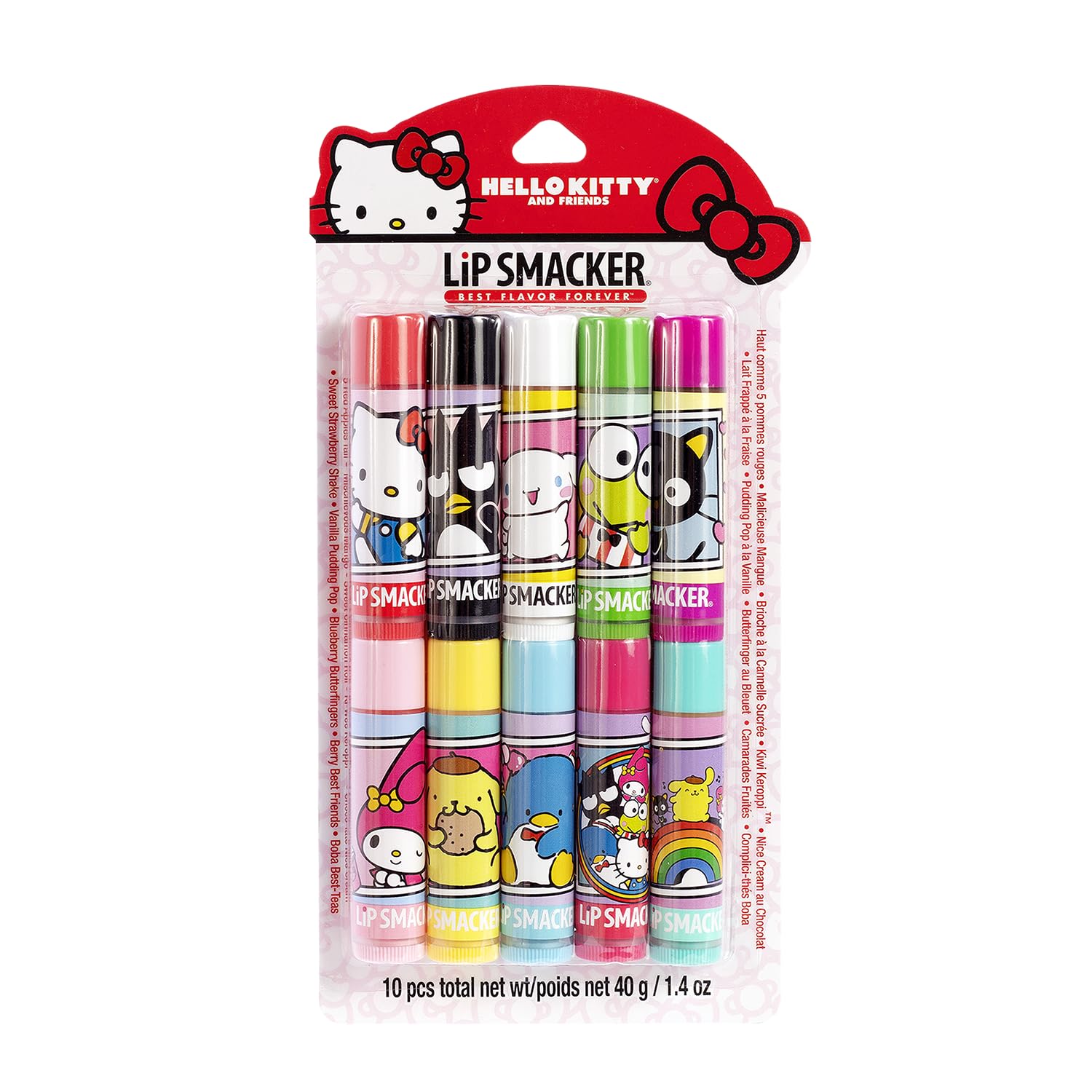 Buy now Lip Smacker Coca-Cola Flavored Balm, 8 Count, Flavors Coke, Cherry Vanilla Sprite, Root Beer, Orange Fanta, Grape Strawberry Fanta Hello Kitty 1 Count (Pack of 10) at indiglob india