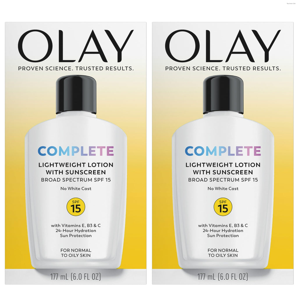 Olay Complete Lotion Moisturizer with Sunscreen SPF 15 Normal, 6.0 Fluid Ounce, 3 Count
