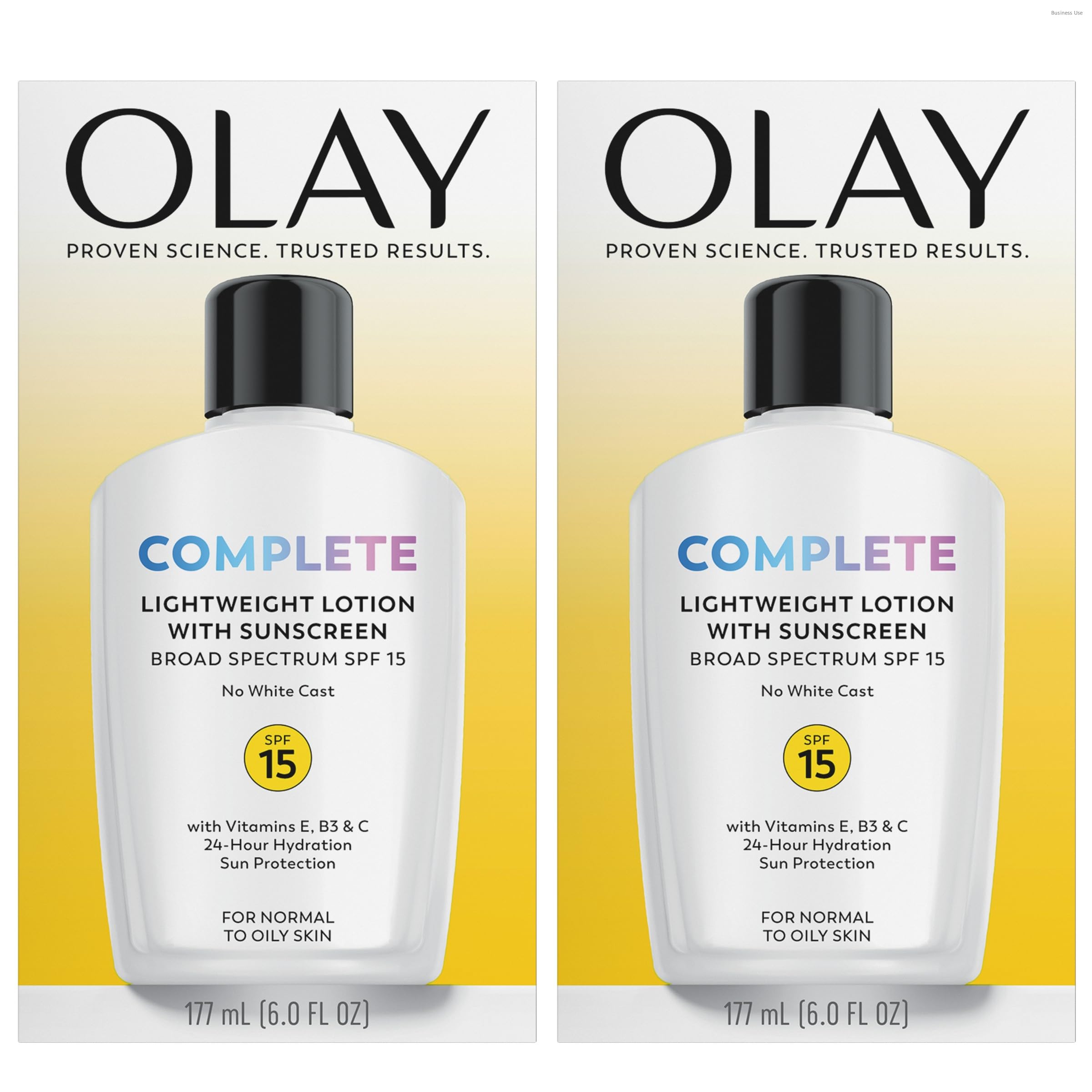 Olay Complete Lotion Moisturizer with Sunscreen SPF 15 Normal, 6.0 Fluid Ounce, 3 Count