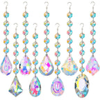 Buy now XINRUI Crystal Sun Catcher, 9 Pack Hanging Ornament Crystals Balls Prism Rainbow Maker for Home, Office, Garden Decoration, Window Decorations Decor(Crystal) Crystal at indiglob india