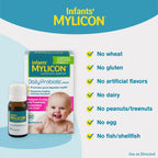 Infants' Mylicon Daily Probiotic Drops, for Colic and Fussiness, 8mL, 21 Daily Doses | Daily probiotic drops help relieve crying & fussiness from colic - Support digestive and immune health - 21 daily doses