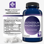 MD. Life Potassium Magnesium Supplement, High Absorption, 30 Capsules | Chelated Mineral Blend for Vascular Health, Muscle Function and Leg Cramp - Doctor Designed - Non-GMO, Vegetarian