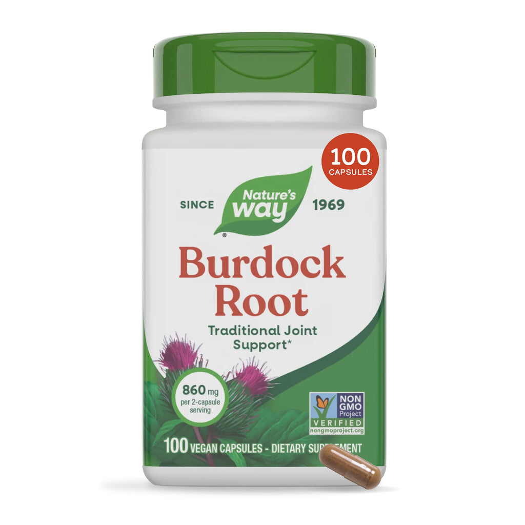 Nature's Way Burdock Root, Capsules for Traditional Joint Support*, 100 ct