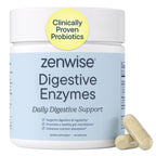 Zenwise Health Digestive Enzymes, Probiotics, for Gut Health Bloat - 180 CT | Multi Enzymes, Probiotics, Bromelain, Papaya, DE111 Probiotics Prebiotics, Gas and Bloating Relief, Vegetarian