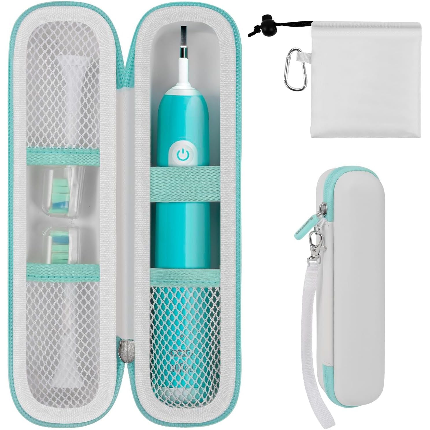 Buy now Toothbrush Travel Case Compatible with Oral-B Pro 1000, 2000, 3000, 3500, 1500/ for Philips Sonicare ProtectiveClean 4100 5100 Electric Toothbrush with Mesh Pocket for Accessories - Black (Bag Only) Compact Size White at indiglob india