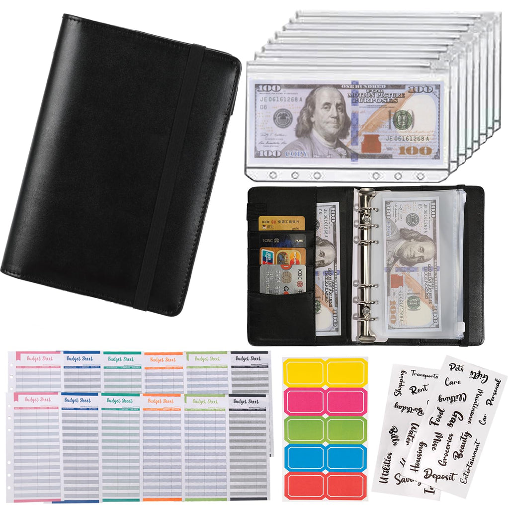 Buy now NICOOTHBudget Binder Cash Envelopes A6 Money Saving Binder with Zipper envelopes (Purple) at indiglob india