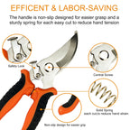 Pruning Shears, 5 Pack Garden Shears with Gardening gloves, Clippers Handheld, Stainless Steel Garden Snips, Lengnoyp Pruners for Gardening