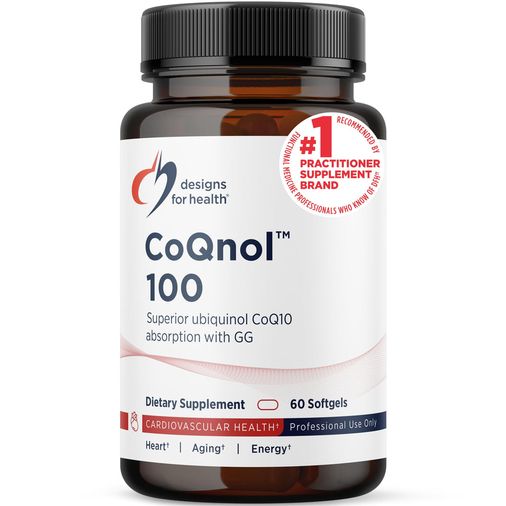 Designs for Health CoQnol 100 mg, CoQ10 Ubiquinol, 60 Softgels, 60 Servings