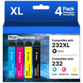Remanufactured Replacement for Epson 232 Ink Cartridge 4 Pack for XP-4200
