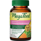 MegaFood Baby & Me 2 Prenatal Vitamins, Doctor Formulated, 60 Tablets | Prenatal Vitamins for Women with Methylfolate, Choline, Iron, Iodine, Vitamin C & D3, Non-GMO, Vegetarian, 30 Servings