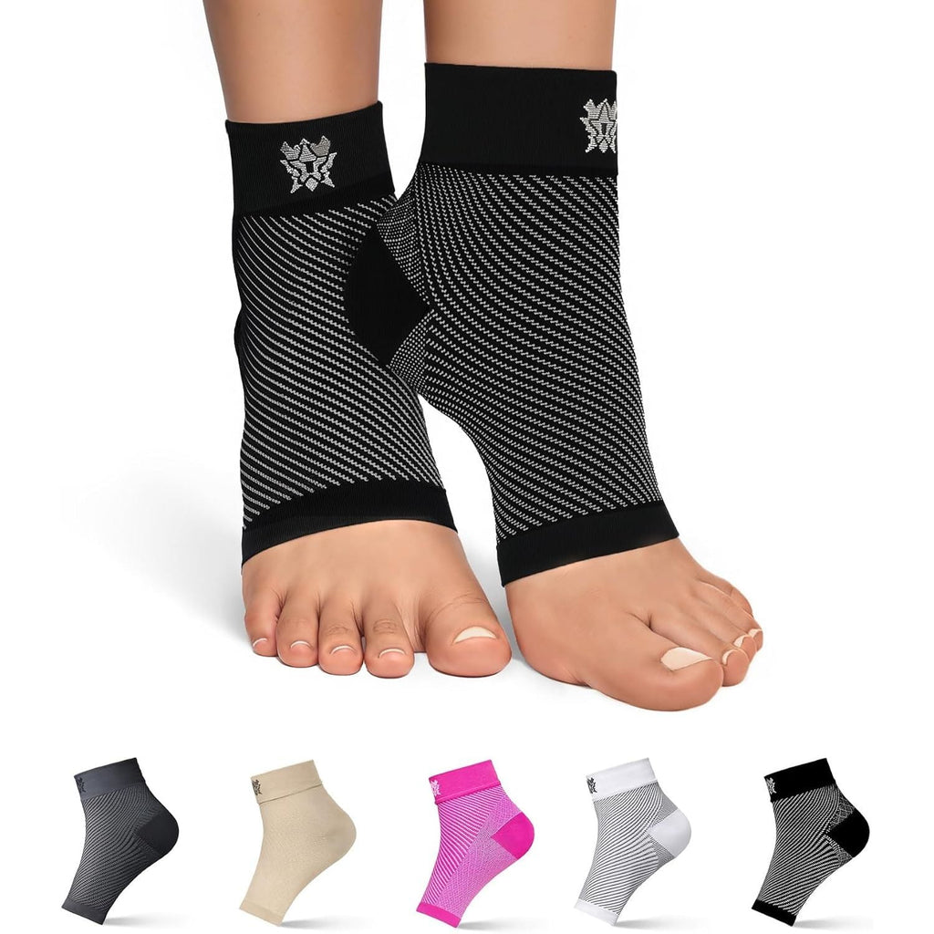Buy now Bitly Plantar Fasciitis Compression Socks for Women & Men - Best Ankle Compression Sleeve, Nano Brace for Everyday Use - Provides Arch Support & Heel Pain Relief (Black, Medium) Medium Black at indiglob india