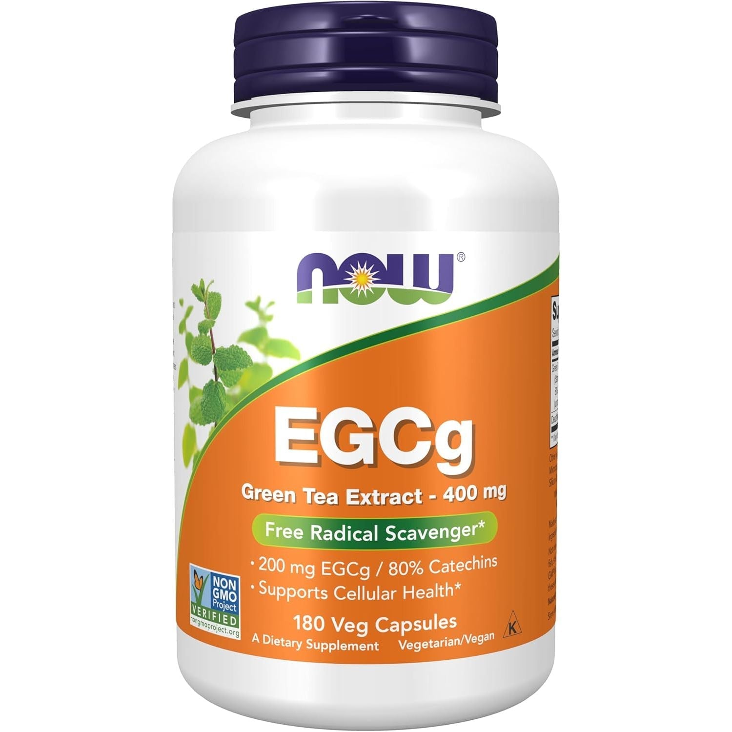 Buy now NOW Foods Supplements, EGCg Green Tea Extract ,Dietary,400 mg, Free Radical Scavenger*, 180 Veg Capsules at indiglob india