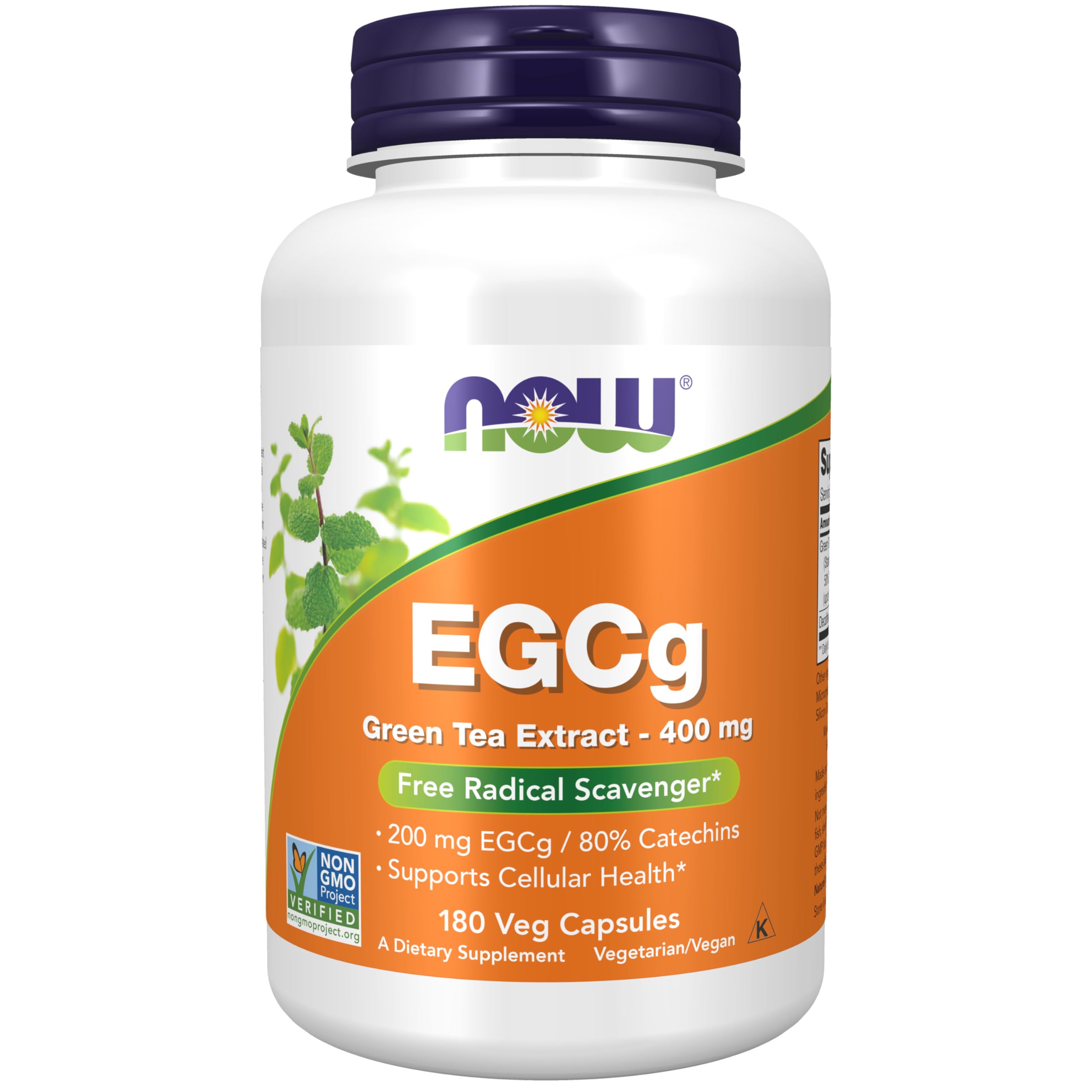 NOW Foods Supplements, EGCg Green Tea Extract 400 mg, Free Radical Scavenger*, 90 Veg Capsules