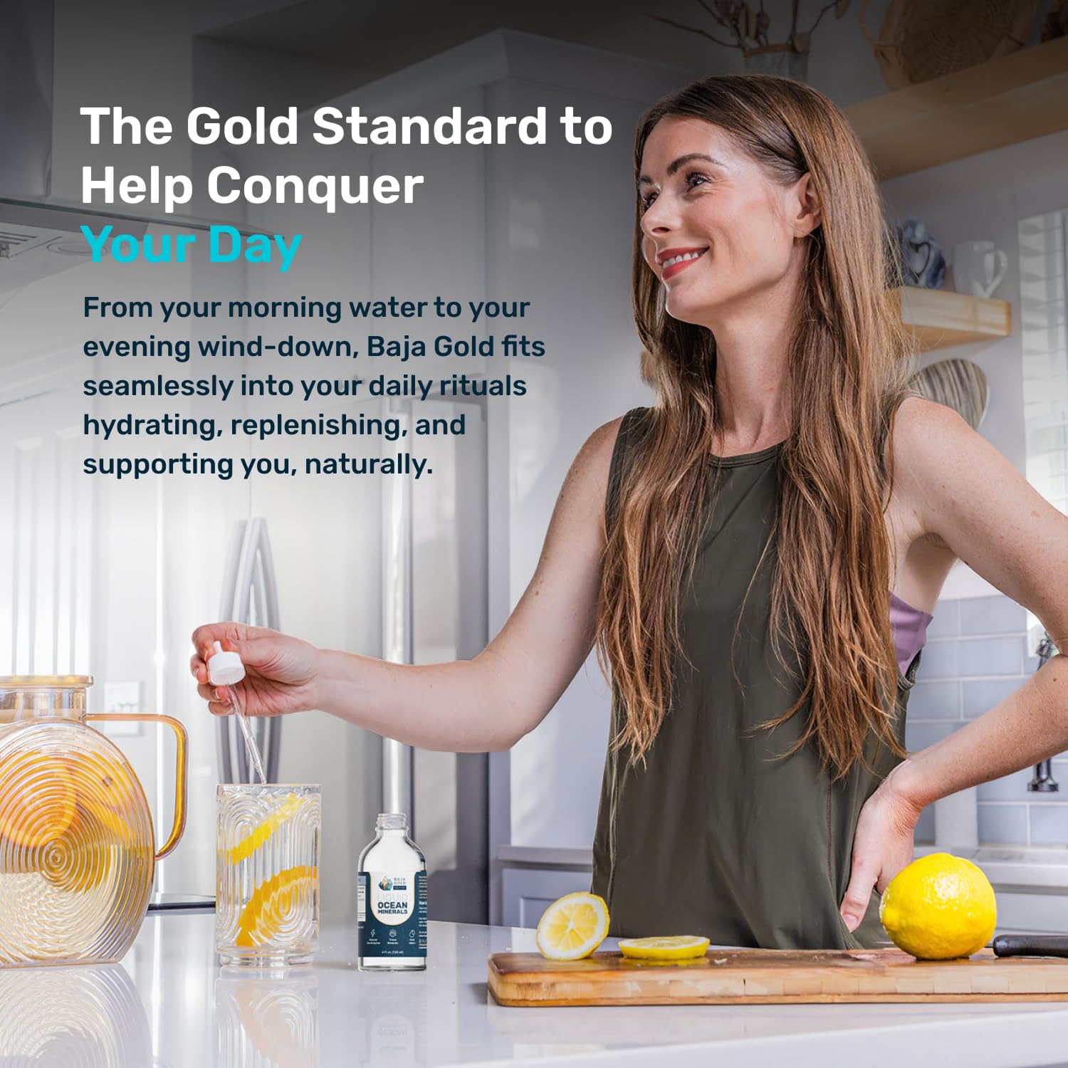 Baja Gold Liquid Trace Minerals Drops, Gary Brecka Choice, Glass, 4 fl oz | Sea of Cortez Ionic Electrolyte Drops, Glass Bottle, Unrefined Mineral Saline for Drinking Water and Food, 30-Day Supply