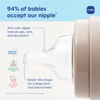 MAM 11oz Natural Flow Active Anti-Colic Baby Bottle, 4+ Mths, 2 Pack