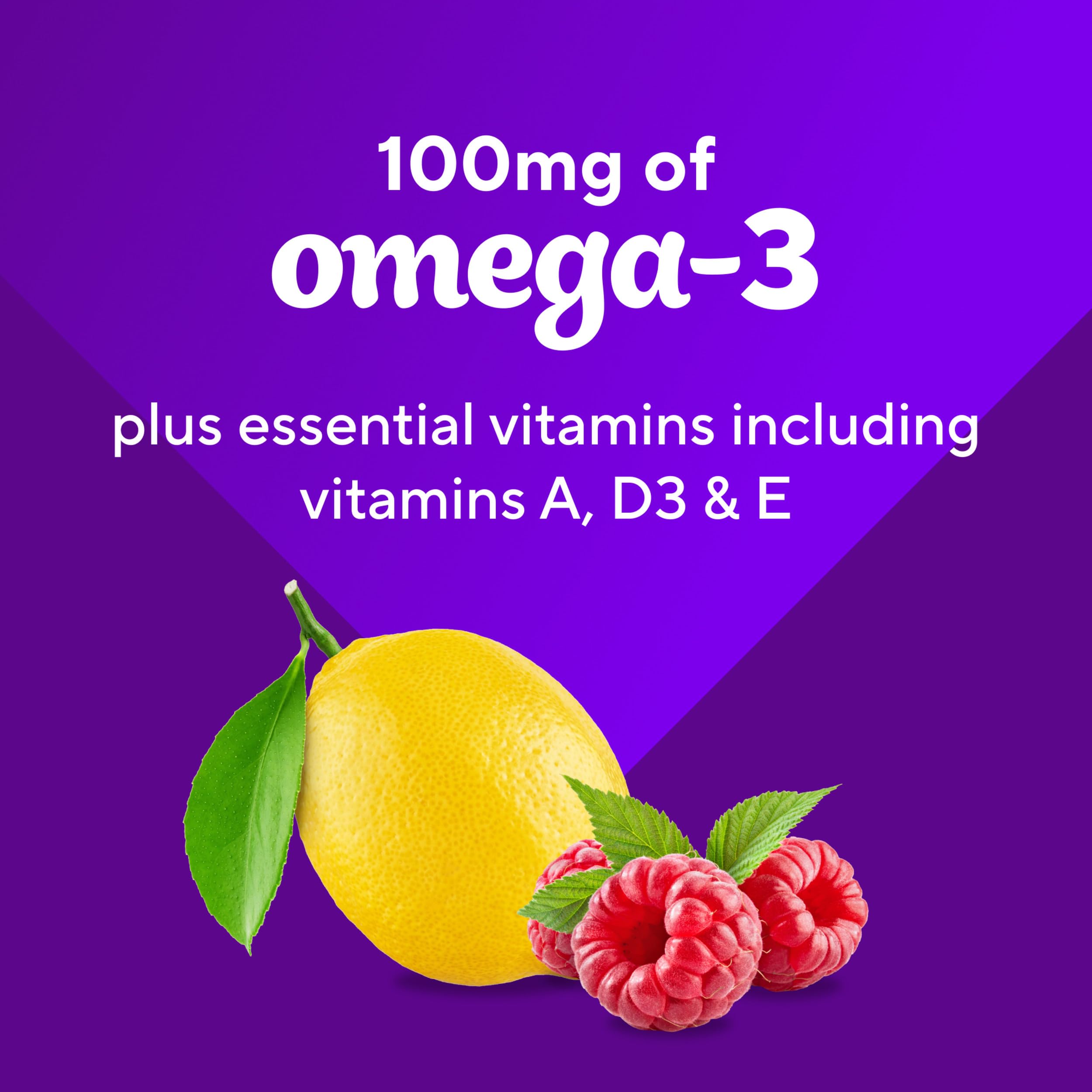 Buy now Vitafusion Omega-3 Gummy Vitamins, Berry Lemonade Flavored, Heart Health Vitamins(1) With Omega 3 EPA/DHA and Vitamins A, C, D and E, Americaâ€™s Number 1 Vitamin Brand, 60 Day Supply, 120 Count at indiglob india