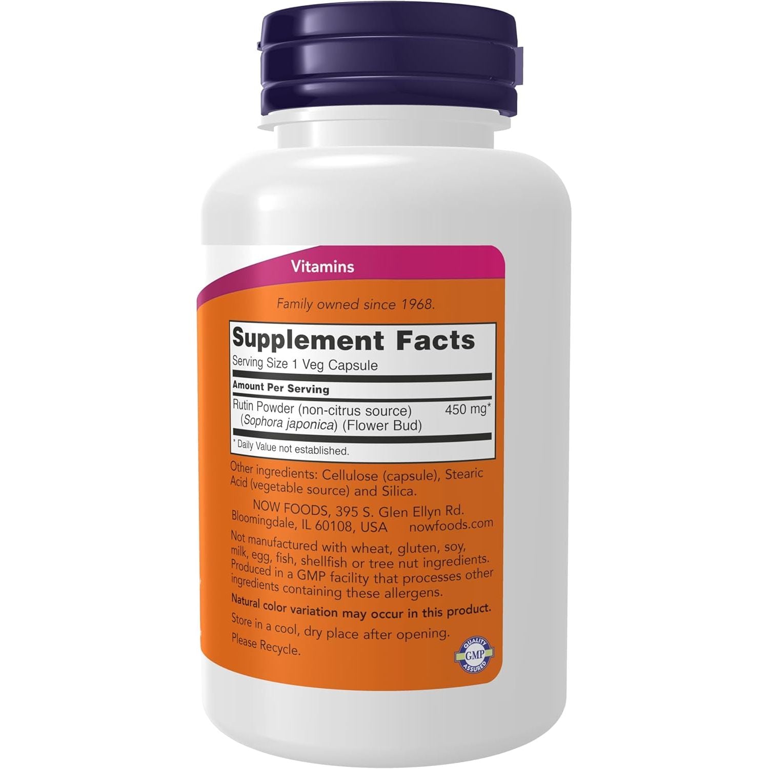 Buy now NOW Foods Supplements, Rutin (Sophora japonica) 450 mg, Free Radical Scavenger*, Cell Defense*, 100 Veg Capsules at indiglob india