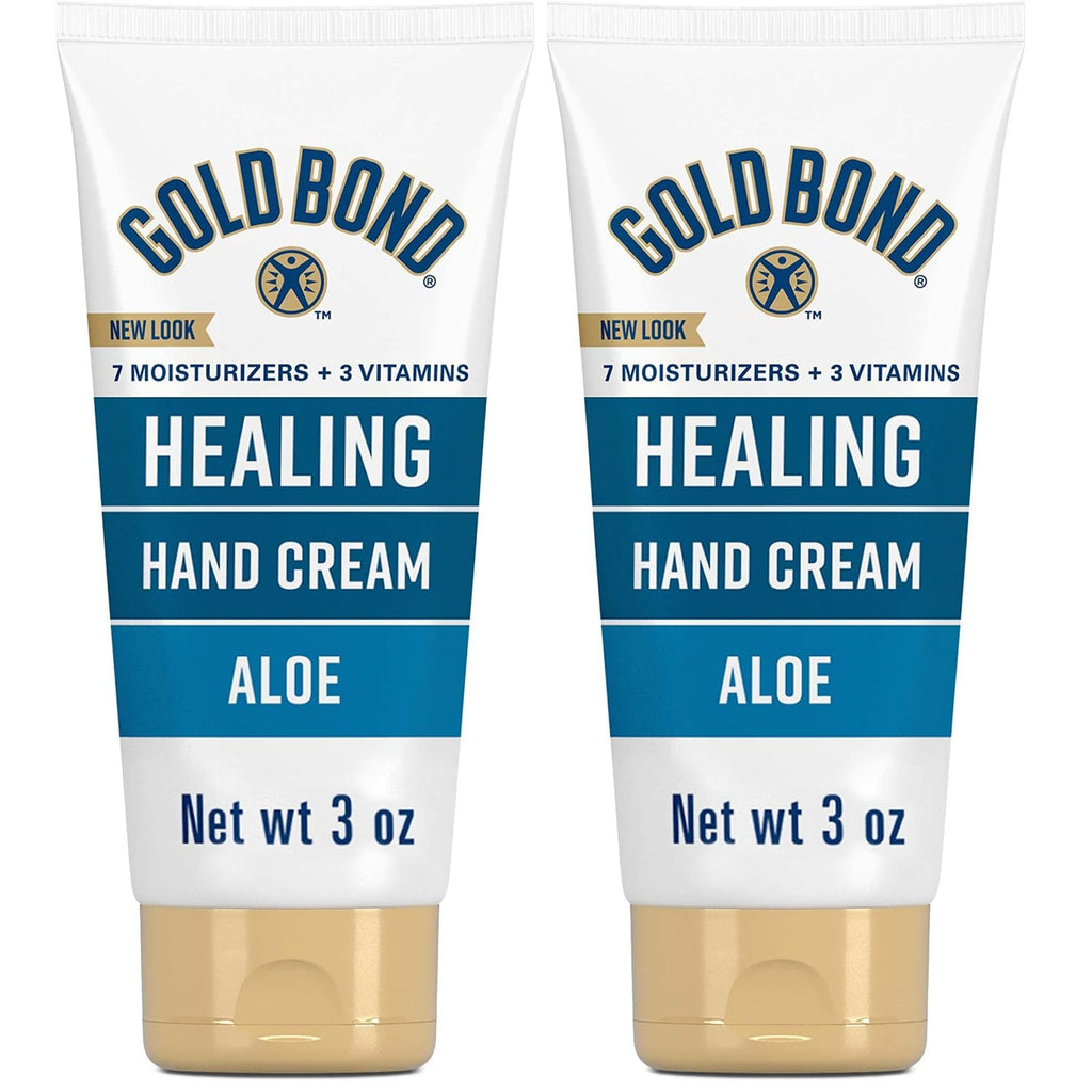 Gold Bond Healing Hand Cream, 3 Oz., With Aloe | Mini hand cream, Moisture That Lasts Through Handwashing, Gold Bond lotion for dry skin, travel size moisturizing hand cream
