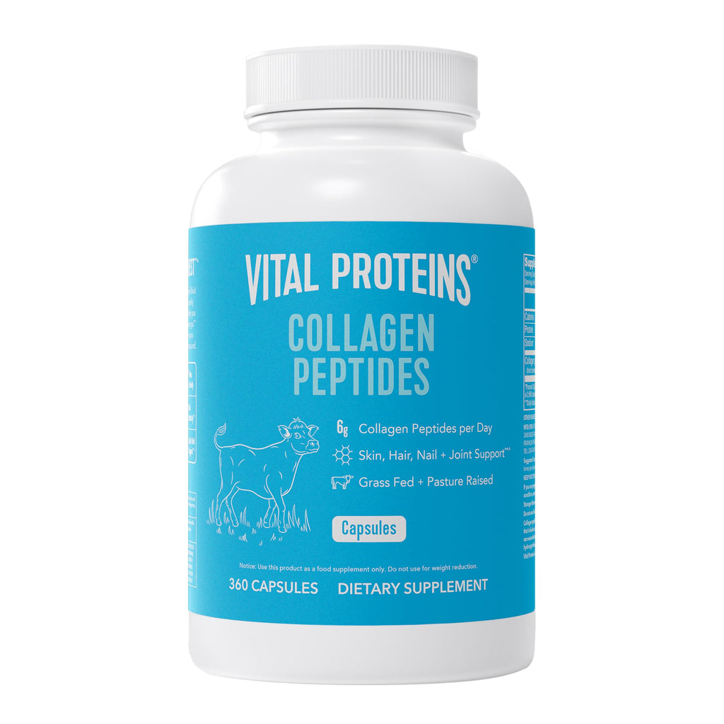 Vital Proteins Collagen Peptides Capsules for Women, Collagen Supplement 360 Capsules | Collagen Peptides Capsules, Supports Hair Skin & Nails, Easy Daily Supplement, 60 Servings