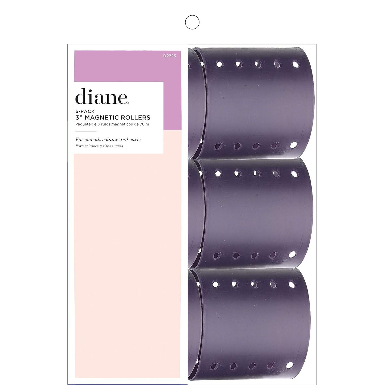 Buy now Diane 3-Inch Magnetic Hair Rollers, Secure Hold for Curls and Volume, Ideal for Styling with Pins, Picks, or Clips, Easy to Clean and Maintain, Purple, 6 Count at indiglob india