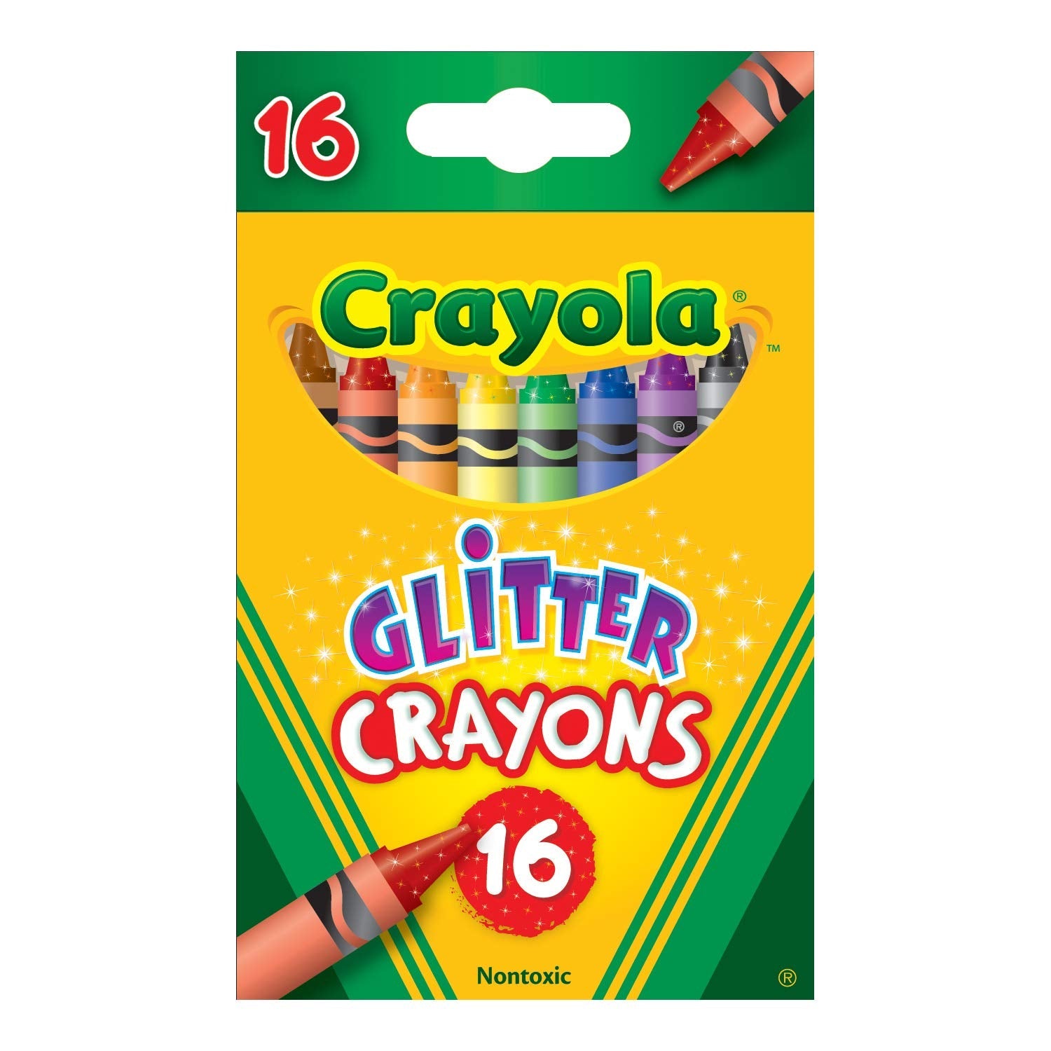 Buy now Crayola 16CT Multicolored Glitter Crayons at indiglob india