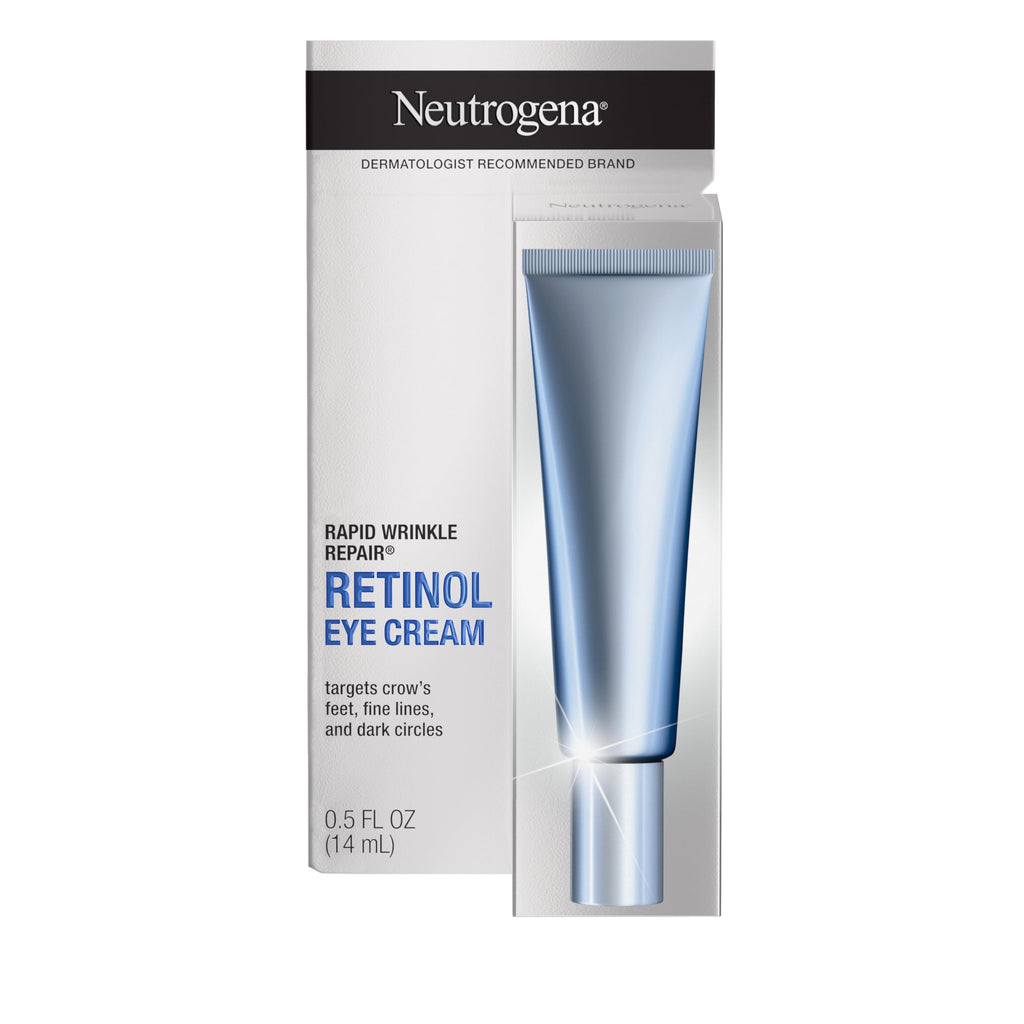 Neutrogena Rapid Wrinkle Repair Retinol Eye Cream, 0.5 fl. oz | For Dark Circles, Anti-Aging Under Eye Cream, Retinol & Hyaluronic Acid, Fine Lines Wrinkles & Dark Spots