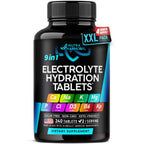 Electrolyte Tablets with Magnesium, Sodium, Potassium, Chloride - 120 Tabs | Electrolytes Salt Pills with Kelp Powder, Vitamins D3 & B6 - Vegan & Keto Friendly Oral Tablets as Capsules - Lab Tested