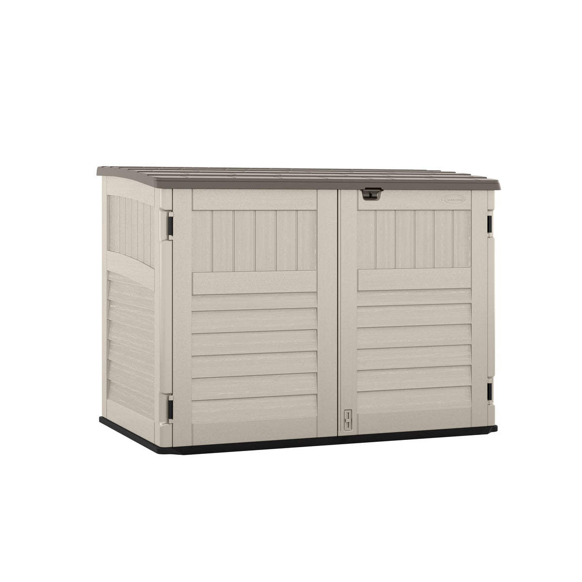 Suncast 5.9' x 3.7' Horizontal Stow-Away Storage Shed, Resin, Hinged Lid