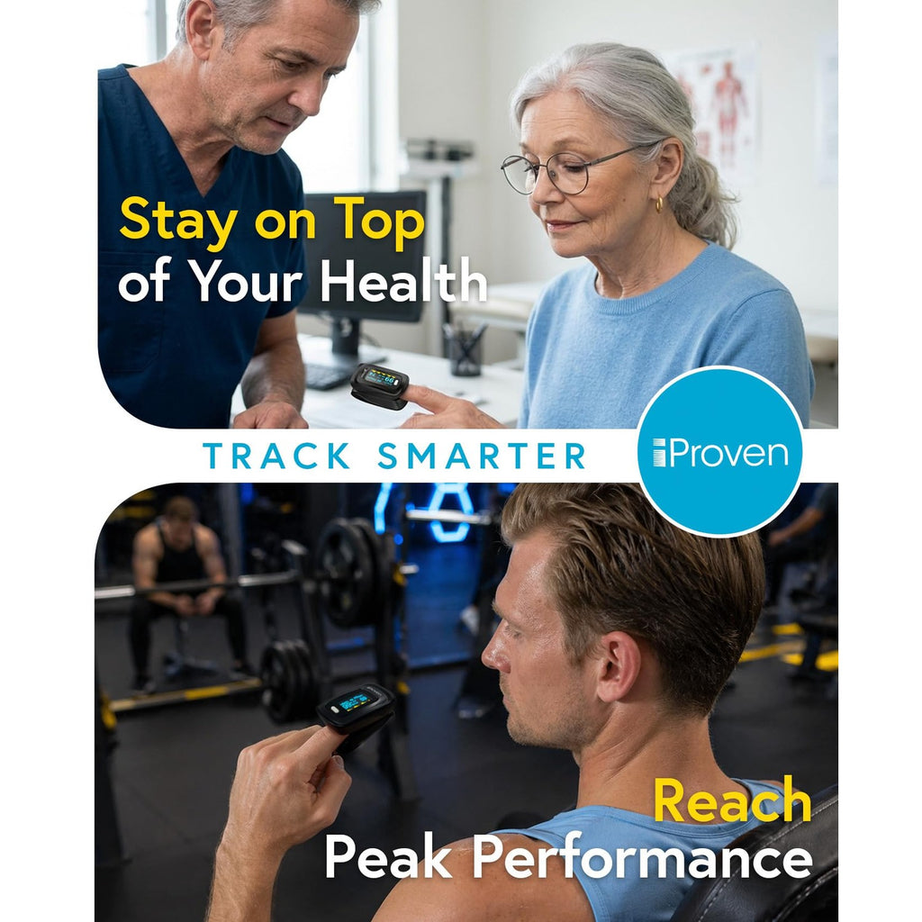 iProven Pulse Oximeter Fingertip for Oxygen Saturation & Respiratory Rate