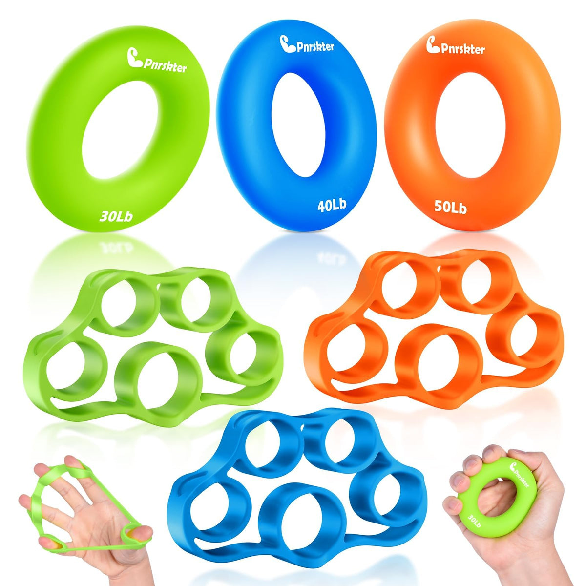 Pnrskter Hand Grip Strengthener, Finger Exerciser, Grip Strength Trainer