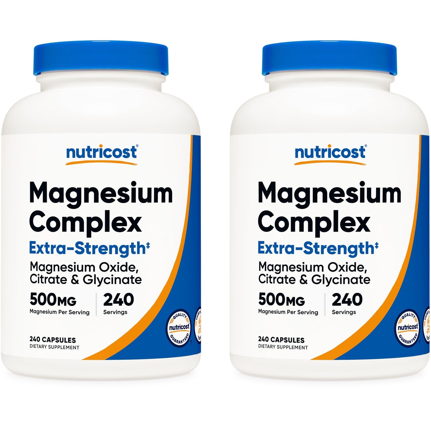 Nutricost Magnesium Complex Extra Strength 500mg, 240 Capsules, Gluten Free | Magnesium Oxide, Citrate, and Glycinate, GMO-Free