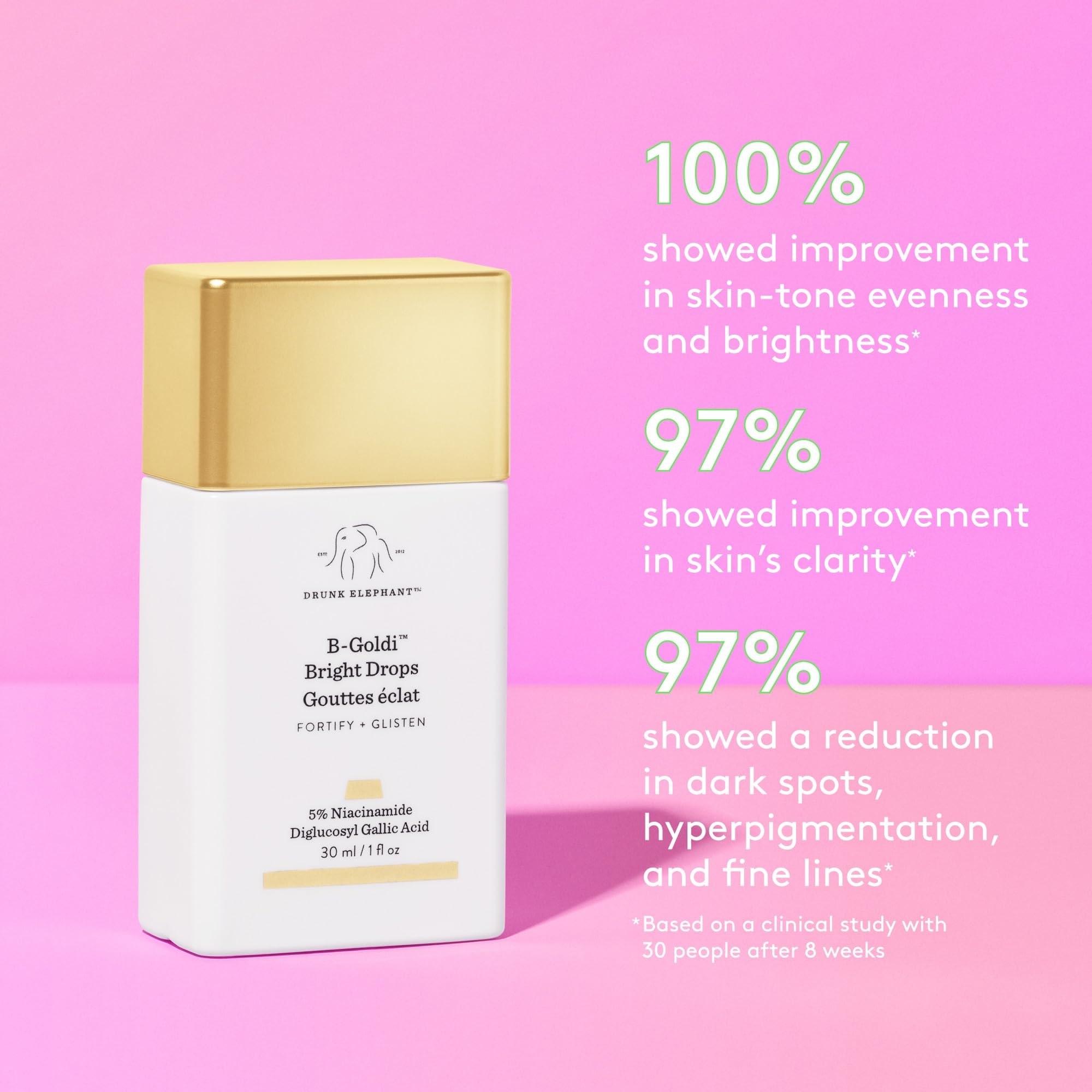 Buy now Drunk Elephant B-Goldi Bright Drops - 30 ml/1 fl oz - Illuminating Color Serum Drops - Clean Clinical Skincare - Cruelty-Free - Dermatologist-Tested - Free of Essential Oils, Silicones, and Fragrance at indiglob india