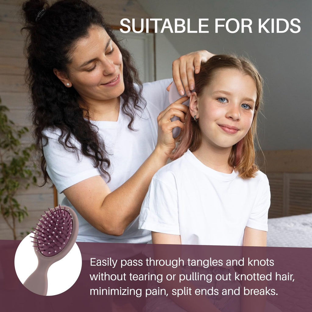 Compact RHOS Folding Brush with mirror, ideal for women and kids. Available online for easy ordering.