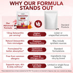 Astaxanthin 12mg & Lutein 40mg with Zeaxanthin Supplements, Fresh Microalgae Source, Supports Eye, Skin, Antioxidant, Joint, Circulatory Health, Gluten Free, 4 Month Supply | 120 Softgels