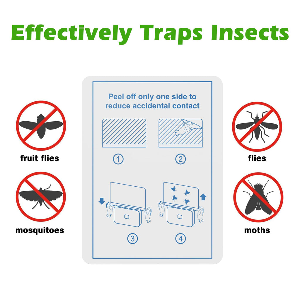 LFSYS 40 Packs Refill Card(Refills Only) for Plug in UV Light Fly Trap, Sticky Board Refills for LFSYS Plug-in Fly Trap